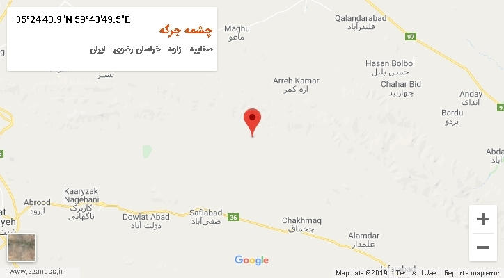 روستای چشمه جرگه بر روی نقشه