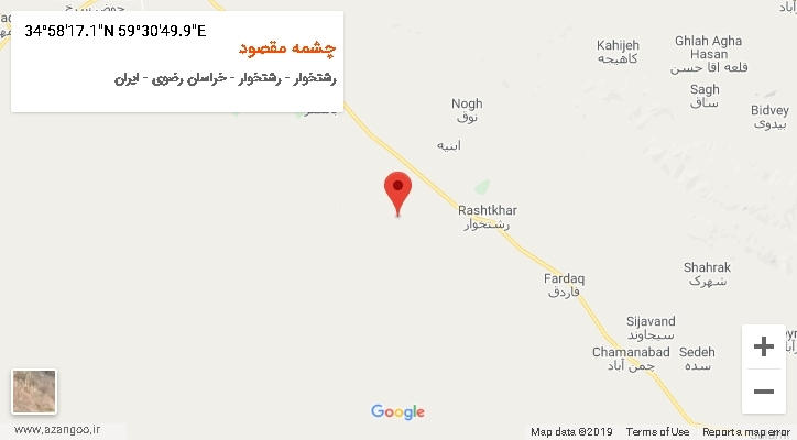 روستای چشمه مقصود بر روی نقشه