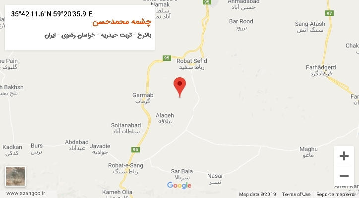روستای چشمه محمدحسن بر روی نقشه