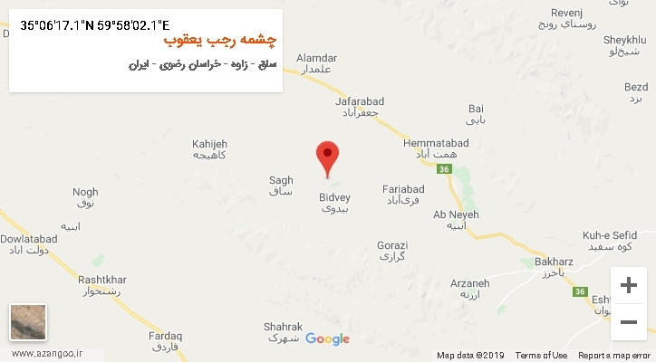 روستای چشمه رجب یعقوب بر روی نقشه