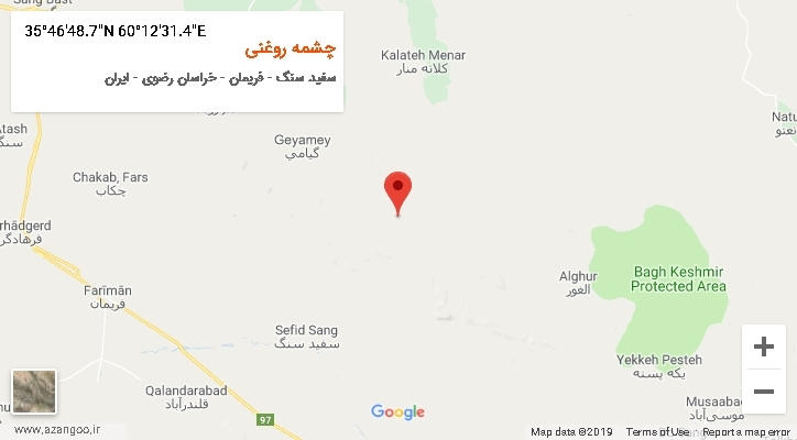 روستای چشمه روغنی بر روی نقشه