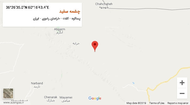 روستای چشمه سفید بر روی نقشه