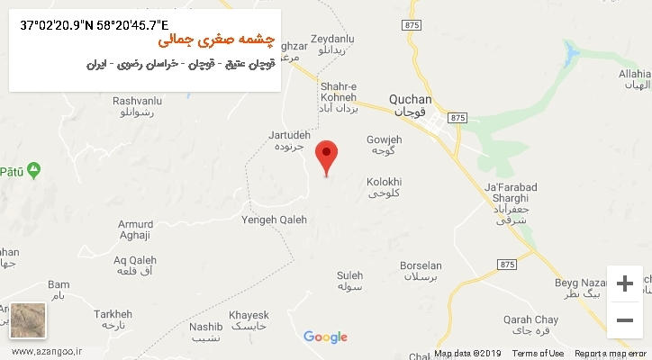 روستای چشمه صغری جمالی بر روی نقشه
