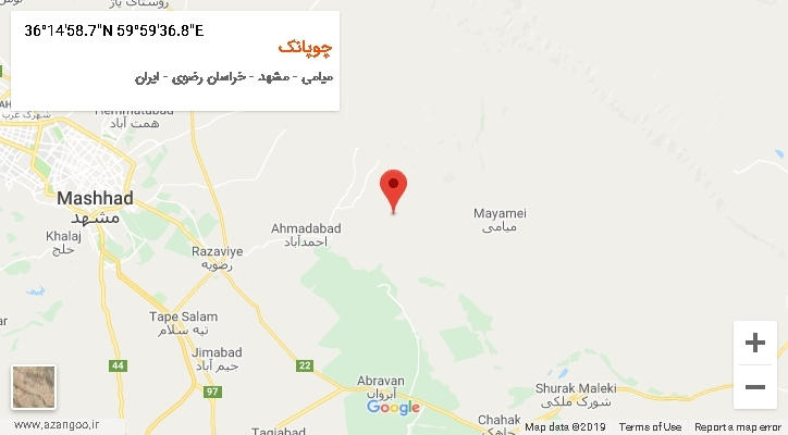 روستای چوپانک بر روی نقشه