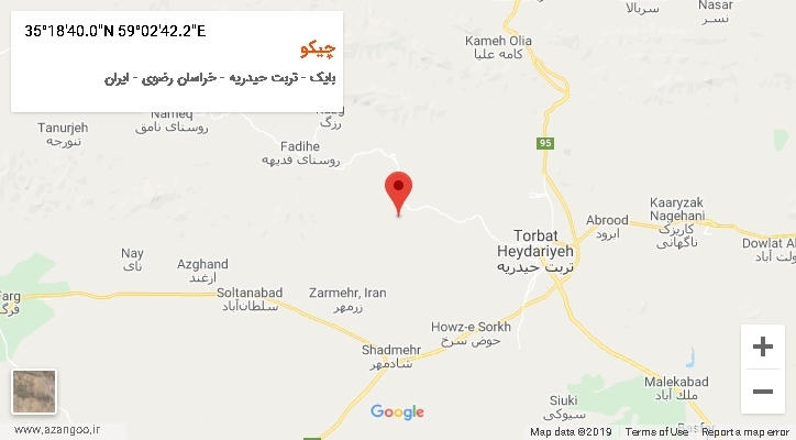 روستای چیکو بر روی نقشه