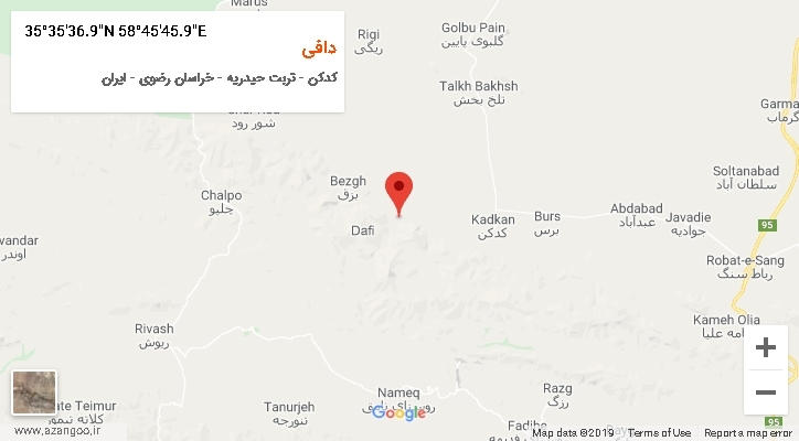 روستای دافی بر روی نقشه
