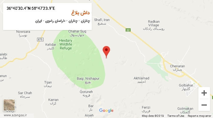 روستای داش بلاغ بر روی نقشه