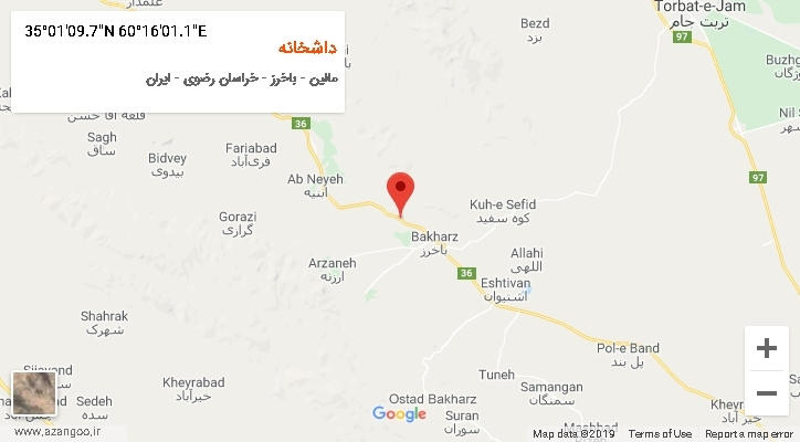 روستای داشخانه بر روی نقشه