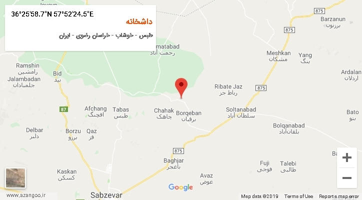 روستای داشخانه بر روی نقشه