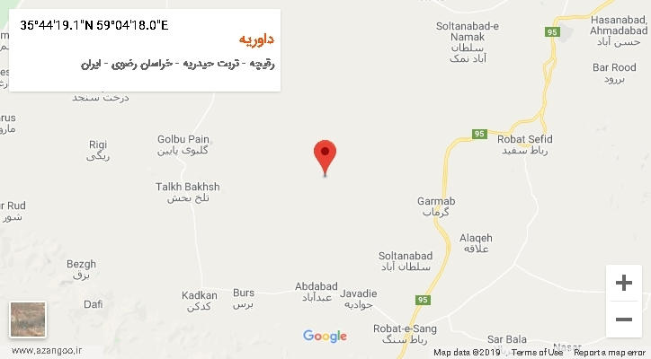 روستای داوریه بر روی نقشه