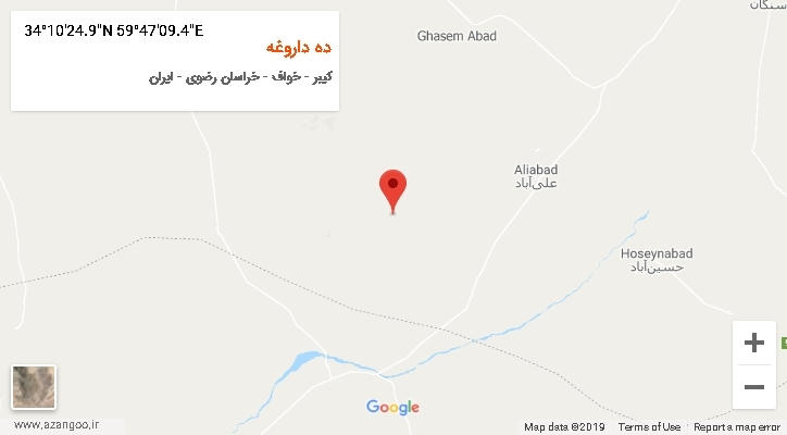روستای ده داروغه بر روی نقشه