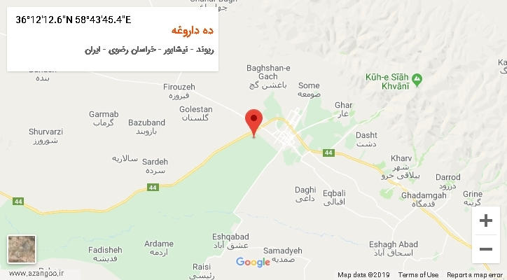 روستای ده داروغه بر روی نقشه