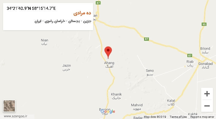 روستای ده مرادی بر روی نقشه
