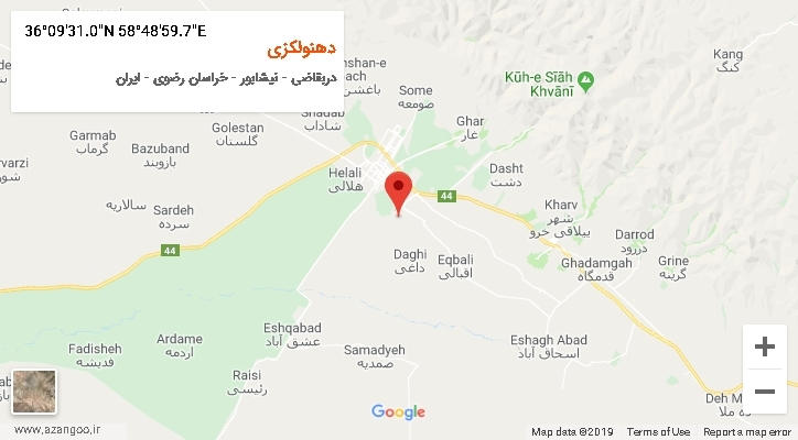 روستای دهنولکزی بر روی نقشه