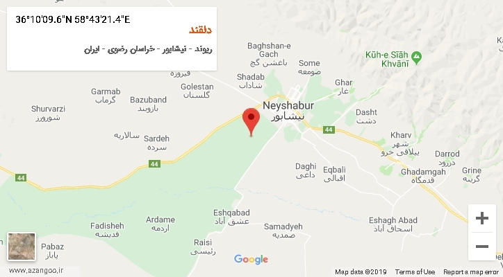 روستای دلقند بر روی نقشه