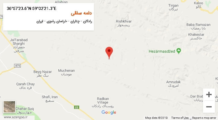 روستای دلمه سفلی بر روی نقشه
