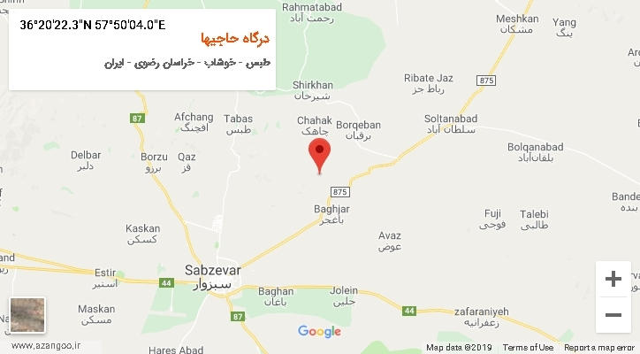 روستای درگاه حاجیها بر روی نقشه