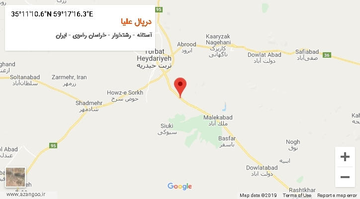 روستای درپال علیا بر روی نقشه