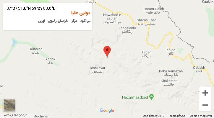 روستای دوابی علیا بر روی نقشه