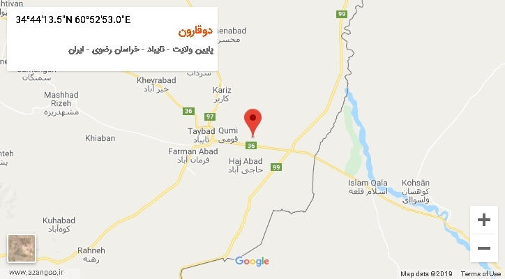 روستای دوقارون بر روی نقشه