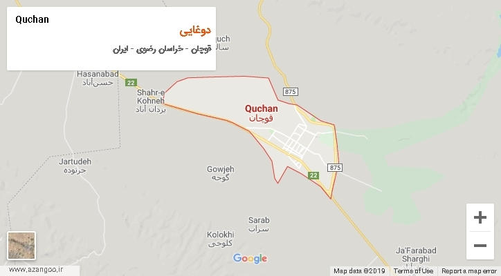 دهستان دوغایی بر روی نقشه