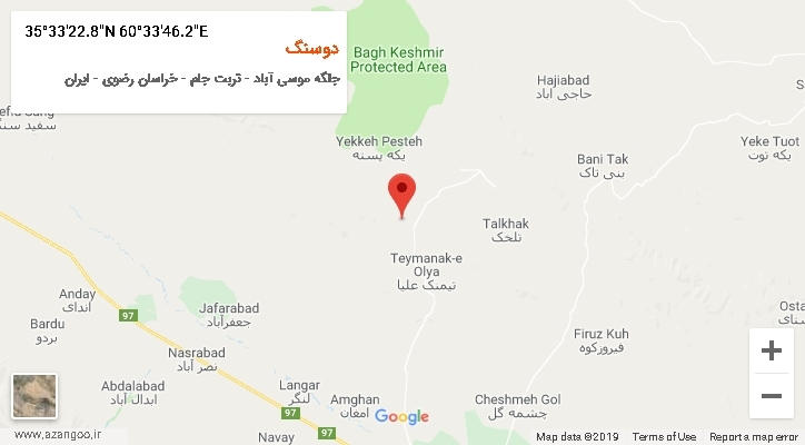 روستای دوسنگ بر روی نقشه