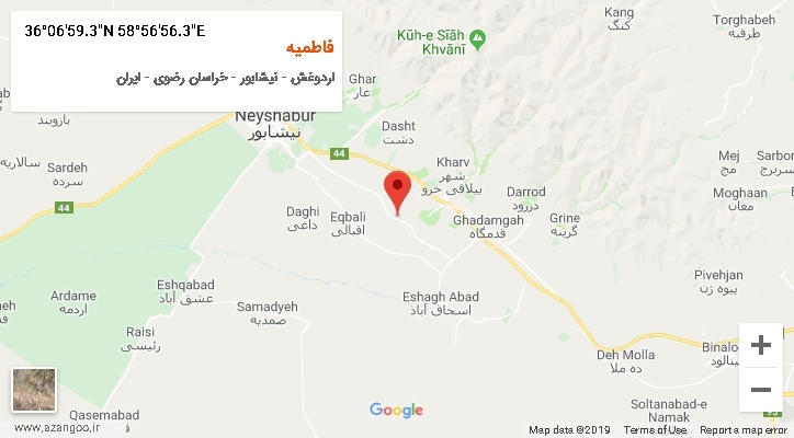 روستای فاطمیه بر روی نقشه