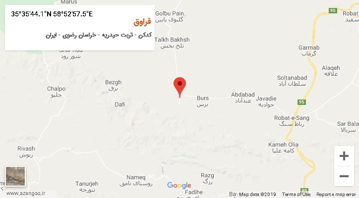 روستای فراوق بر روی نقشه