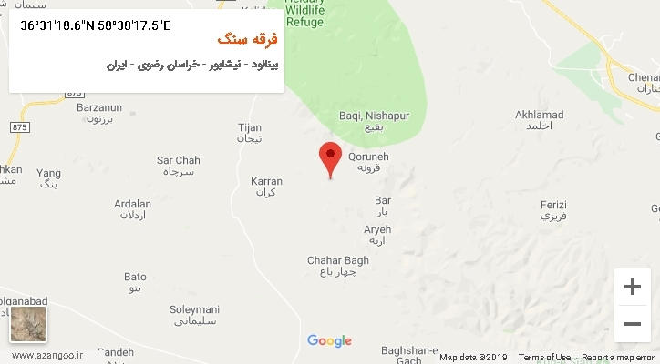 روستای فرقه سنگ بر روی نقشه