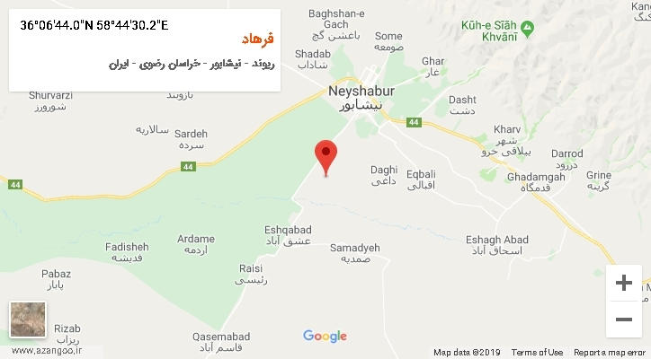 روستای فرهاد بر روی نقشه