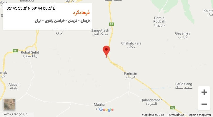 روستای فرهادگرد بر روی نقشه