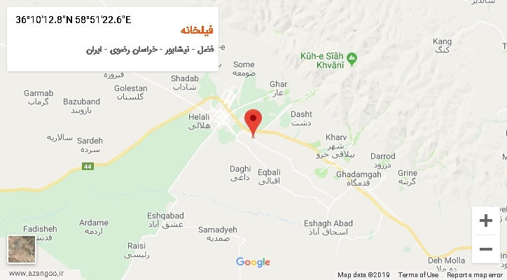 روستای فیلخانه بر روی نقشه