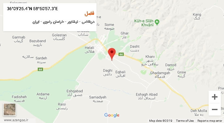 روستای فضل بر روی نقشه