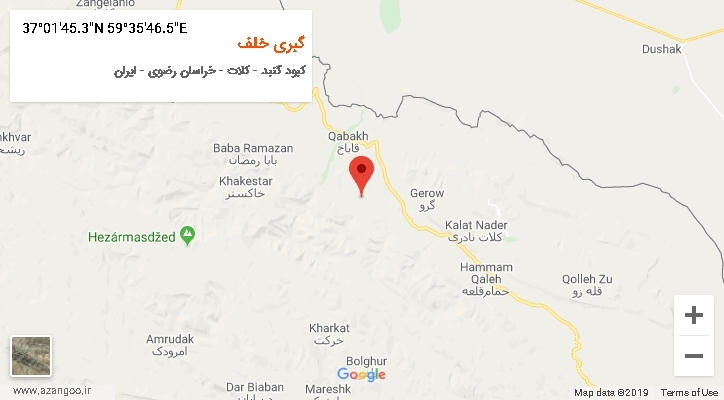 روستای گبری خلف بر روی نقشه