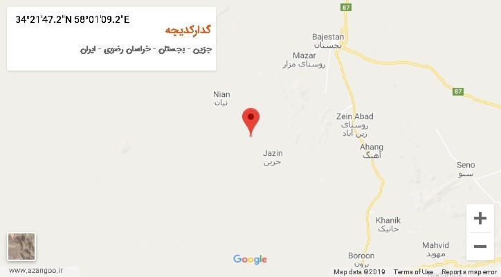 روستای گدارکدیجه بر روی نقشه