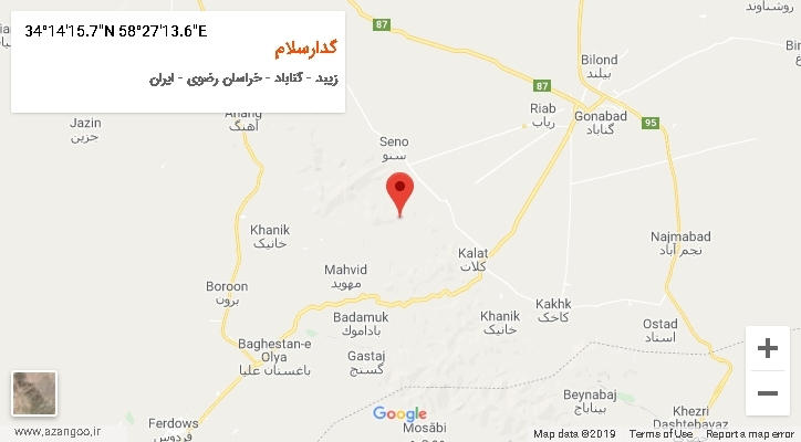 روستای گدارسلام بر روی نقشه