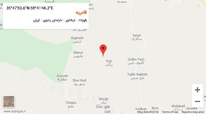 روستای قادریه بر روی نقشه