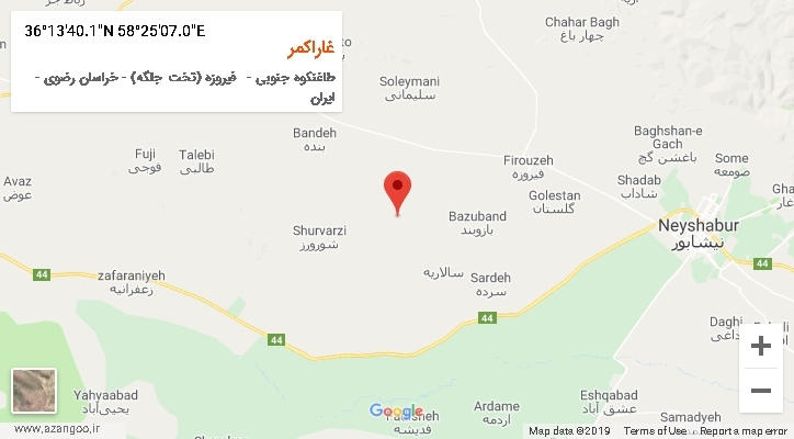 روستای غاراکمر بر روی نقشه
