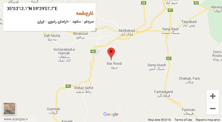 روستای غارچشمه بر روی نقشه