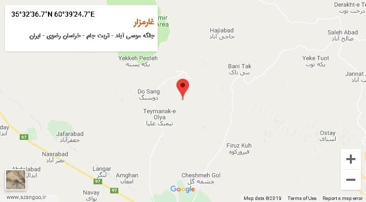 روستای غارمزار بر روی نقشه