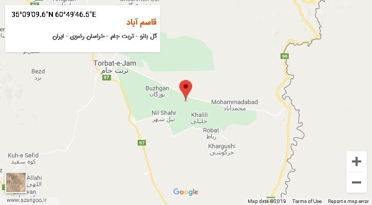 روستای قاسم آباد بر روی نقشه