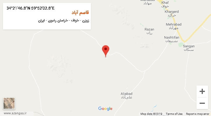 روستای قاسم آباد بر روی نقشه