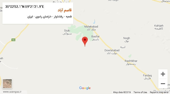 روستای قاسم آباد بر روی نقشه