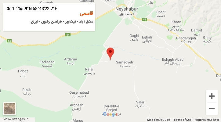 روستای قاسمی بر روی نقشه