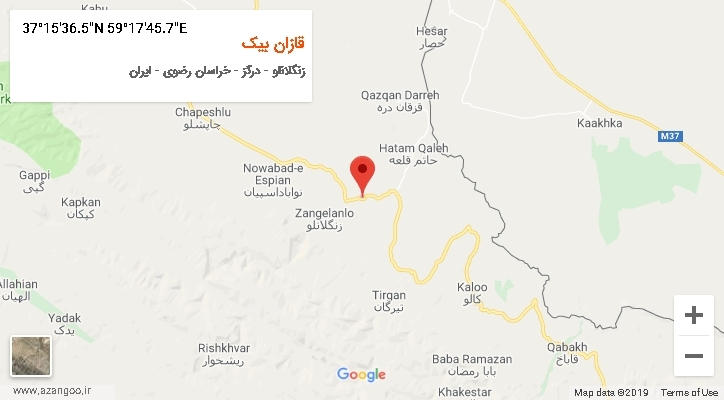 روستای قازان بیک بر روی نقشه