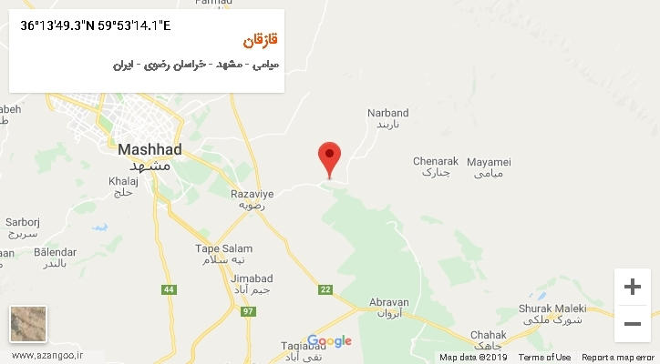 روستای قازقان بر روی نقشه