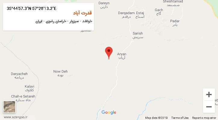 روستای قدرت آباد بر روی نقشه