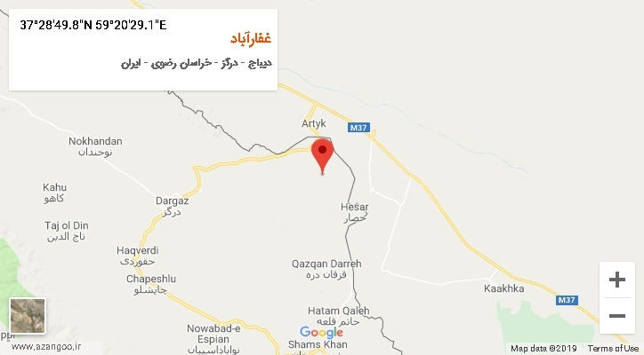 روستای غفارآباد بر روی نقشه
