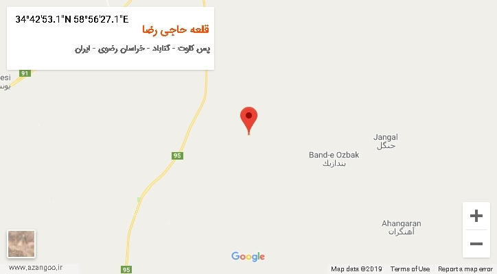 روستای قلعه حاجی رضا بر روی نقشه