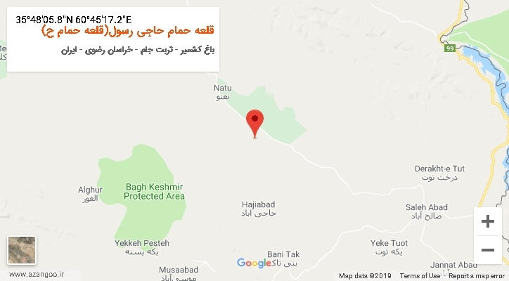 روستای قلعه حمام حاجی رسول(قلعه حمام ح) بر روی نقشه